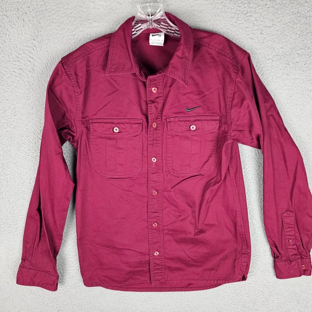 Nike SB Woven Shirt Mens XS Classic Long Sleeve Collared Button-Up DQ6287-638